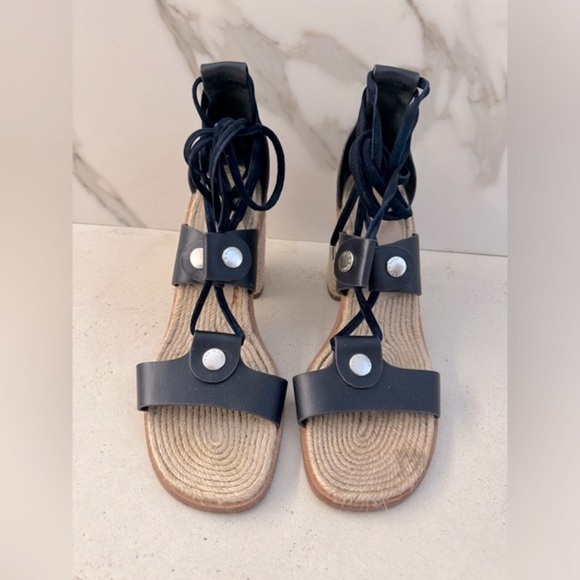 Rag & Bone Eden Navy Heeled Sandal - Picture 3 of 11